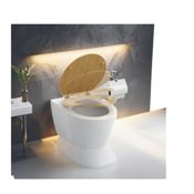 miniatura Tapa Inodoro de Bambú con Cierre Suave y Bisagras Metálicas 6