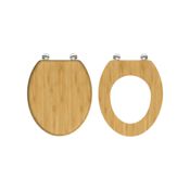 miniatura Tapa Inodoro de Bambú con Cierre Suave y Bisagras Metálicas 4