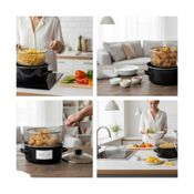 miniatura Olla Freidora con Tapa Acero Inoxidable 24cm 3