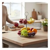 miniatura Frutero de Metal Klas con Dos Niveles 34x26 cm 6