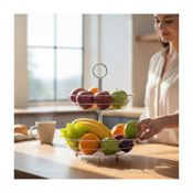 miniatura Frutero de Metal Klas con Dos Niveles 34x26 cm 2