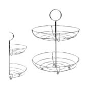 miniatura Frutero de Metal Klas con Dos Niveles 34x26 cm 5