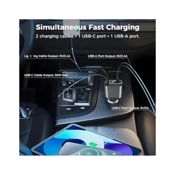miniatura Cargador Rápido 4 en 1 con Proyector de Luz para Coche 5
