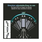 miniatura Cargador Rápido 4 en 1 con Proyector de Luz para Coche 3