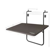 miniatura Mesa Plegable Multiposición para Balcón 60x40 cm 4