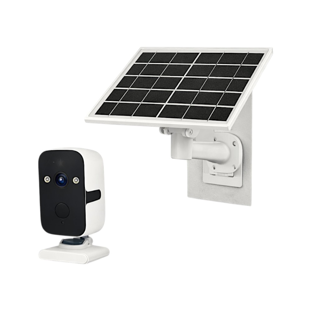 Cámara de Seguridad O-KAM Pro IP Exterior Wifi Inalámbrica con Panel Solar Blanco 1
