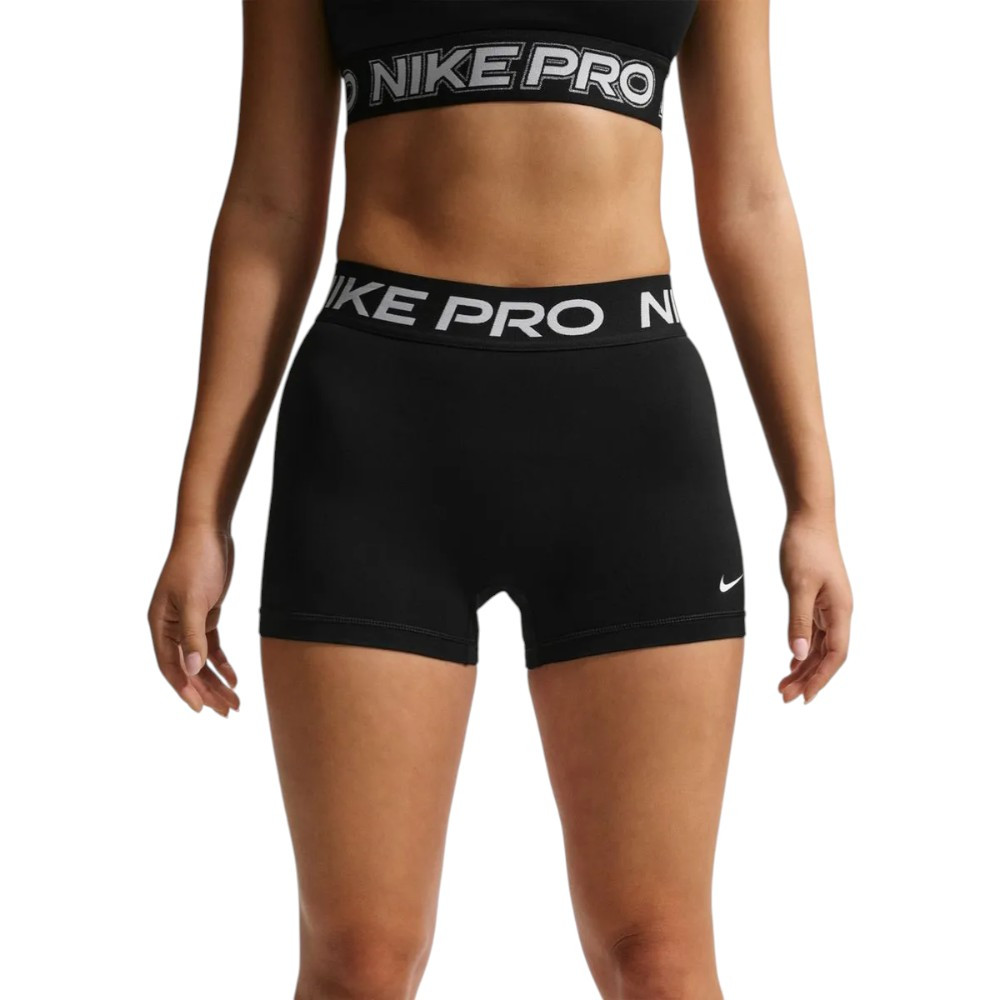 Imagen SHORT NIKE PRO MID RISE 3" BIKER NEGRO IQ1037-010 MALLAS CORTAS MUJER