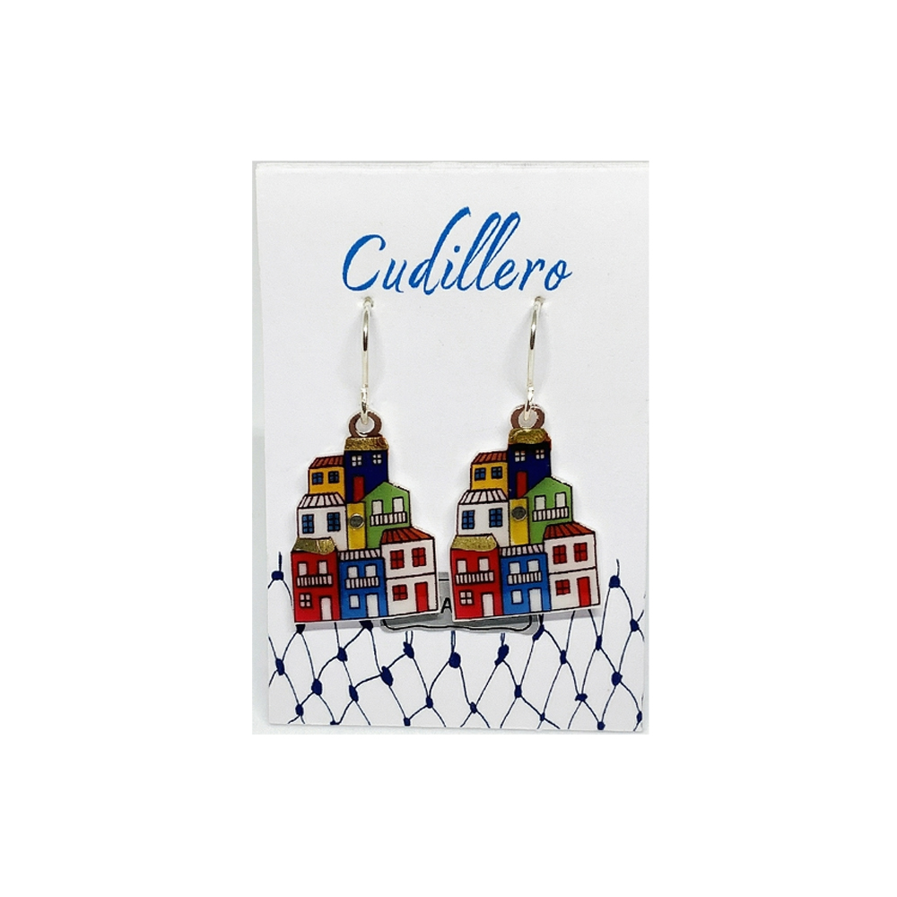 Casas de colores de Cudillero Pendientes