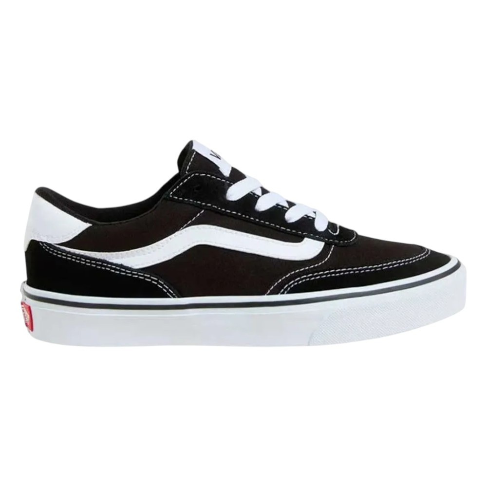 Imagen ZAPATILLAS VANS BROOKLYN LS SUEDE CANVAS NEGRO BLANCO VN000D7UBZW1 SNEAKER CASUAL MUJER