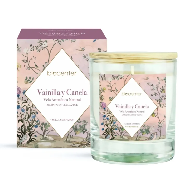 Vela aromática natural cera de soja Vainilla y Canela 200g
