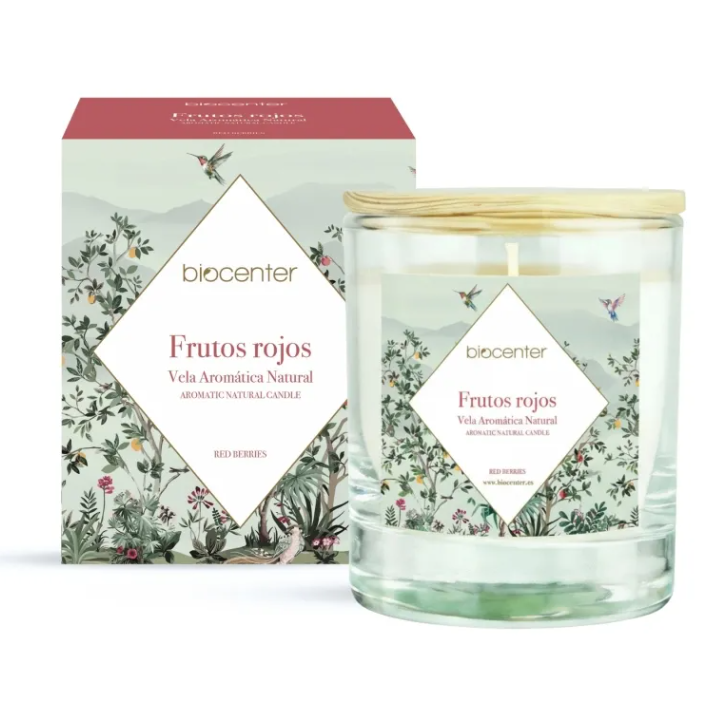Vela aromática natural cera de soja Frutos Rojos 200g