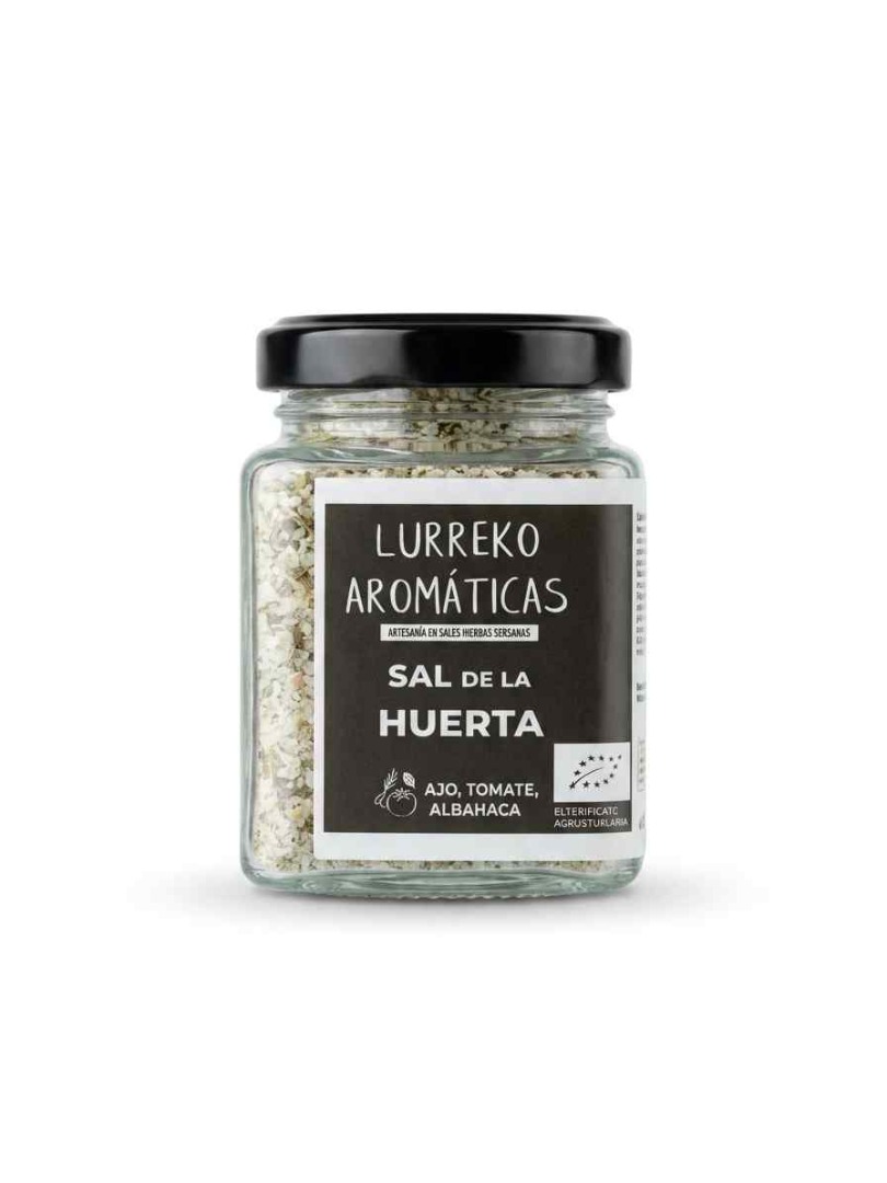 Sal de la Huerta Eco Con ajo, tomate y albahaca 115g