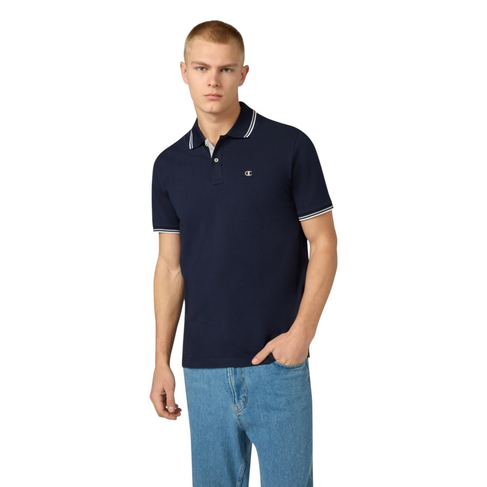 Imagen POLO CHAMPION PIQUE ALGODON AZUL MARINO 220897-BS561 CASUAL CAMISETA HOMBRE