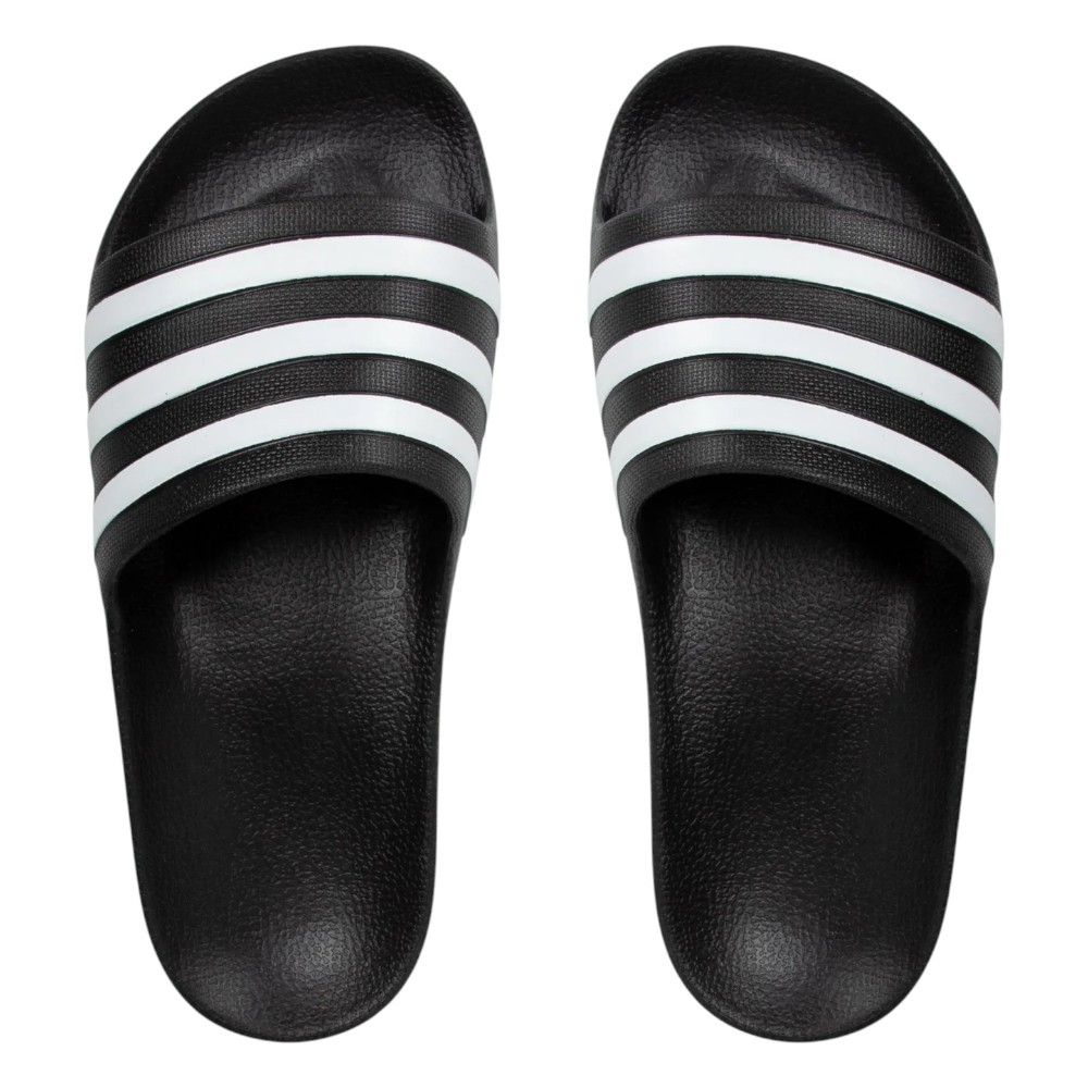 Imagen CHANCLAS ADIDAS ADILETTE AQUA NEGRO BLANCO F35543 SANDALIAS COMODAS HOMBRE MUJER