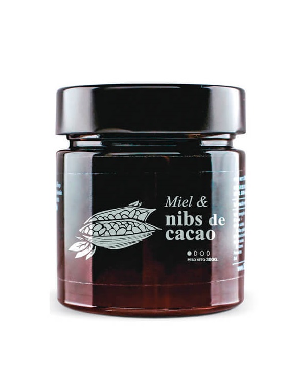 Miel con nibs de cacao 300 g - Pack 2 tarros