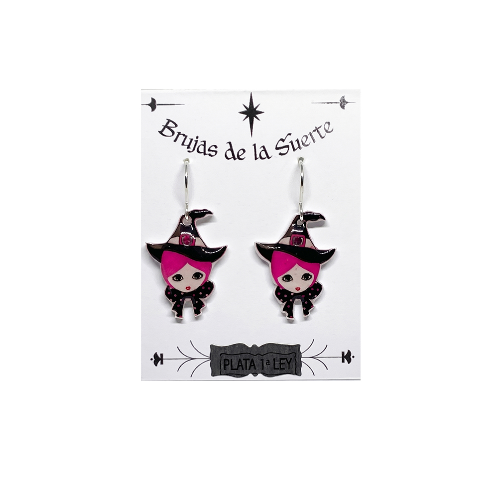 Brujas rosa Pendientes de colgar