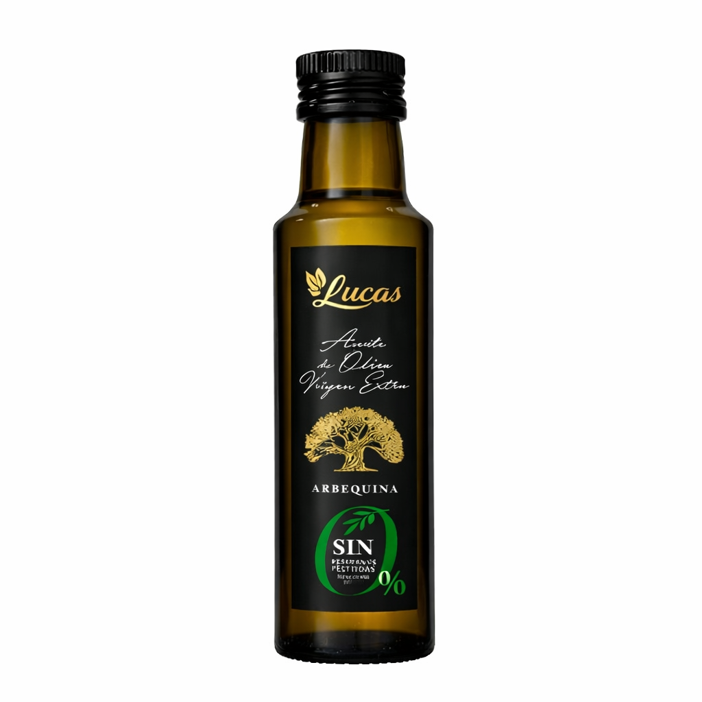 AOVE Arbequina Botella cristal 250ml x 24 unidades