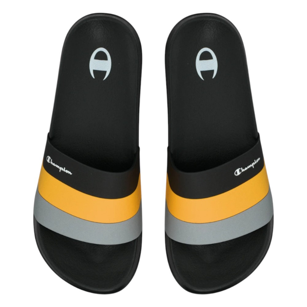 Imagen CHANCLAS CHAMPION ALL AMERICAN SLIDE NEGRO GRIS AMARILLO S22049-KK014 SANDALIAS HOMBRE FLIP FLOPS