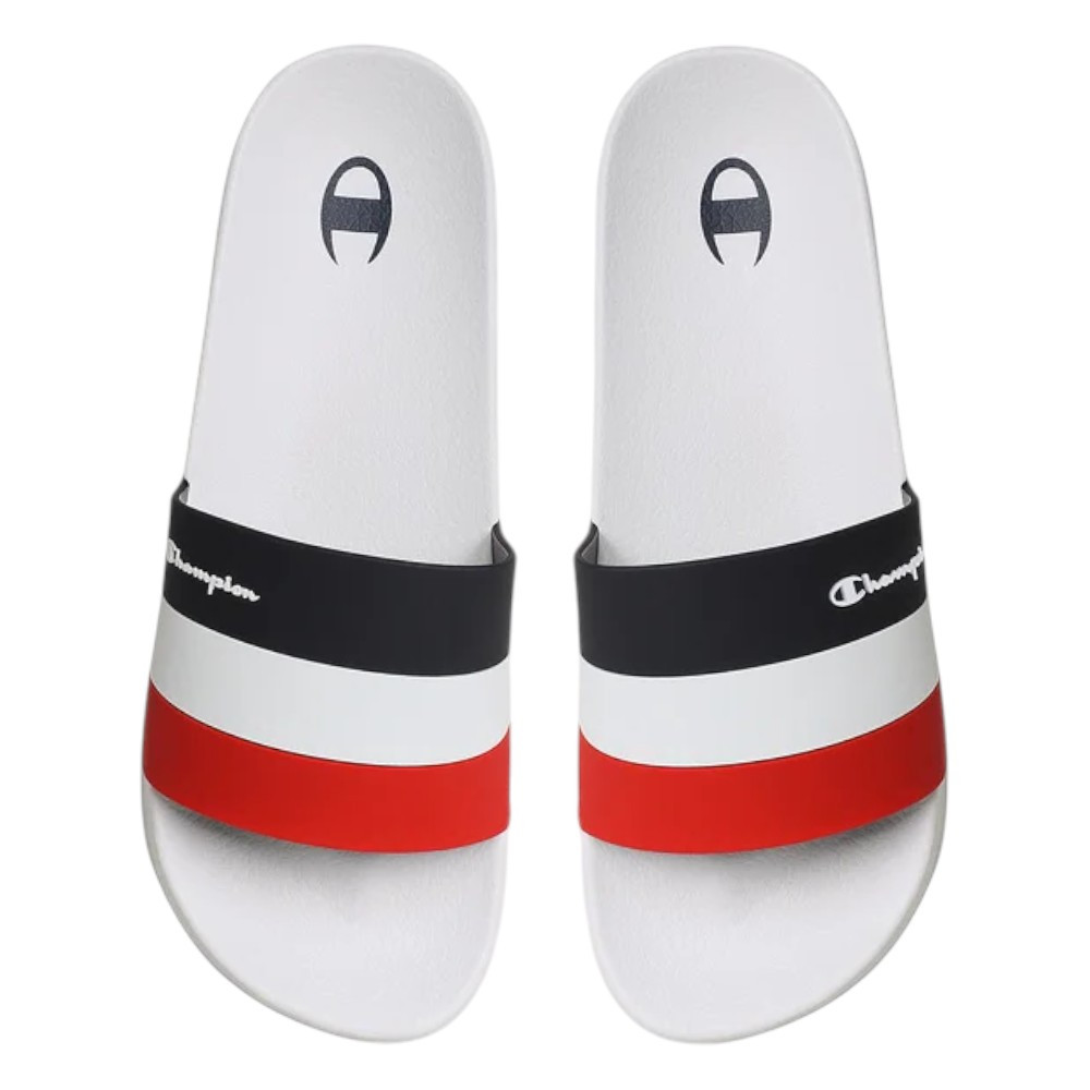 Imagen CHANCLAS CHAMPION ALL AMERICAN SLIDE BLANCO MARINO ROJO S22049-WW001 SANDALIAS HOMBRE FLIP FLOPS