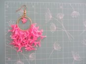 miniatura Pendientes acero con coral de rocallas y pez 13