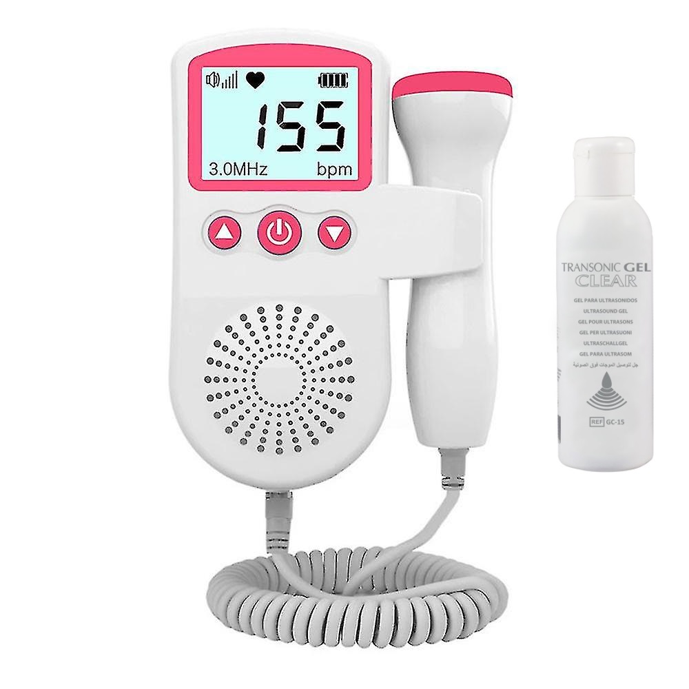 Doppler Monitor Detector de Frecuencia Cardíaca Fetal + Gel