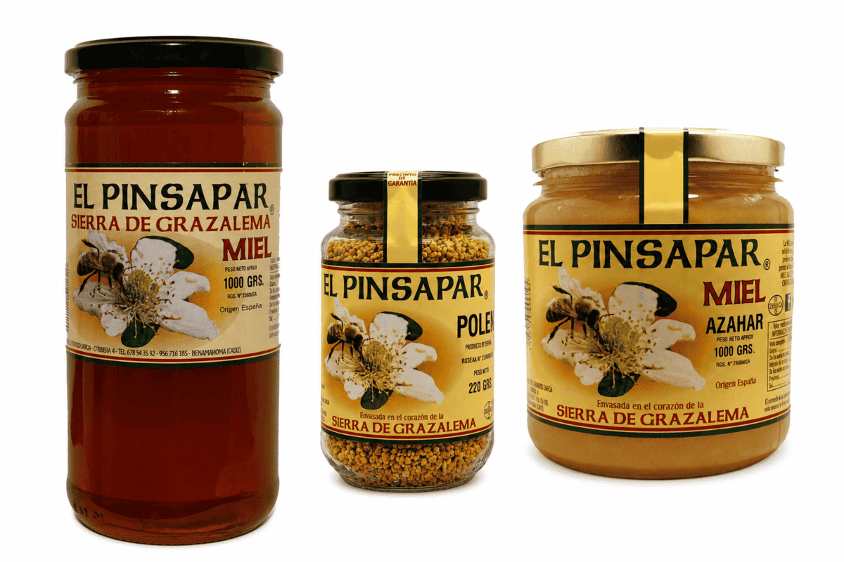 Lote artesano de Miel de Azahar Miel mil flores y Polen 1