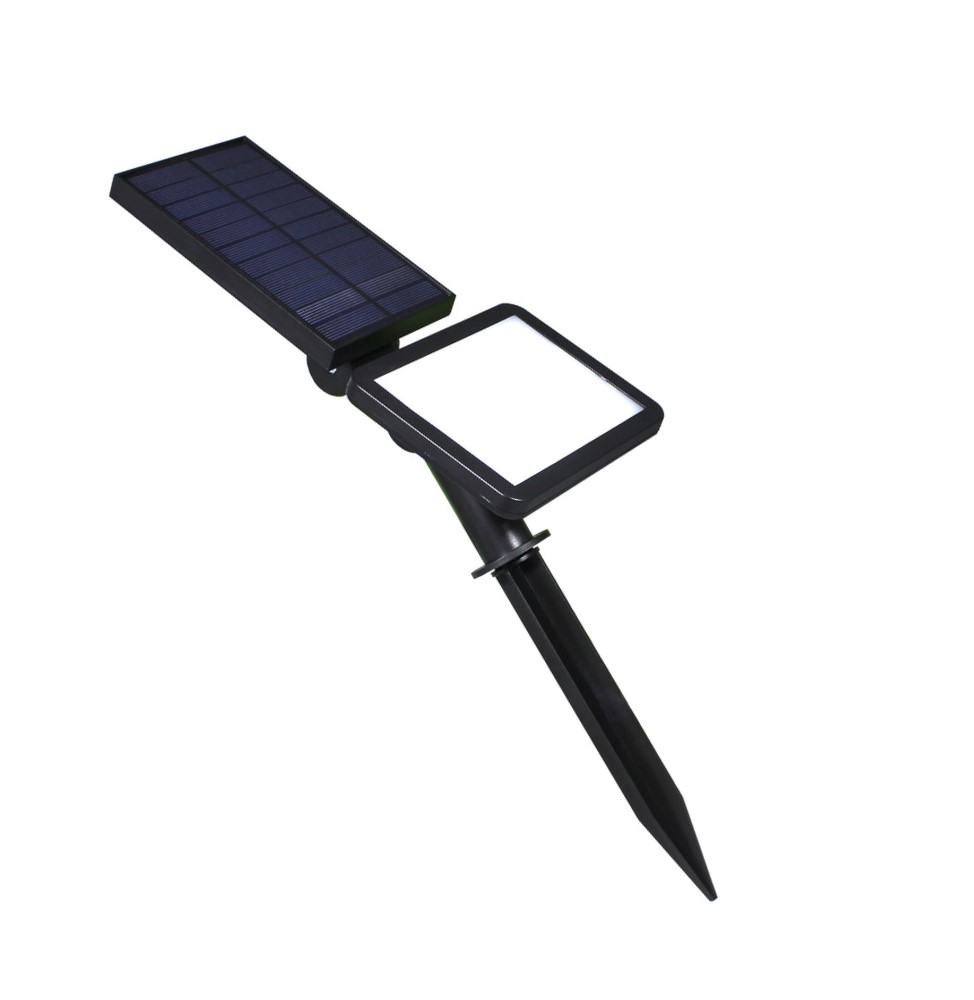Estaca Solar recargable con sensor crepuscular 8W