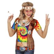 miniatura Camiseta Hippie de Estampado con Sublimación Fotográfica para Mujer 3