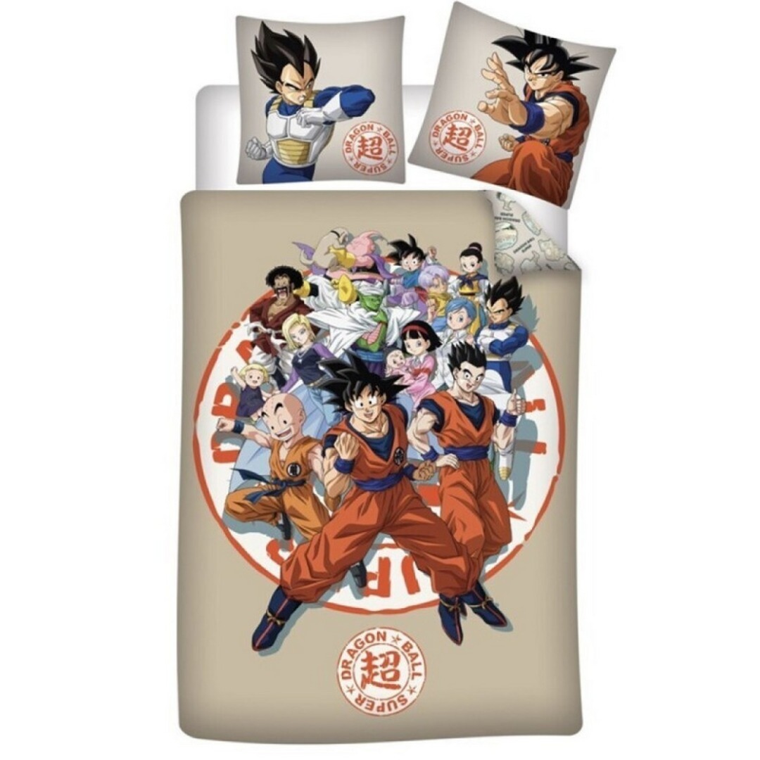 Funda Nórdica Reversible Dragon Ball para Cama 90 ó 105cm + Funda Cojín 63x63cm