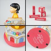 miniatura Figura Calendario Perpetuo 3D Juego del Calamar 12,5x15,5x12,5cm 2