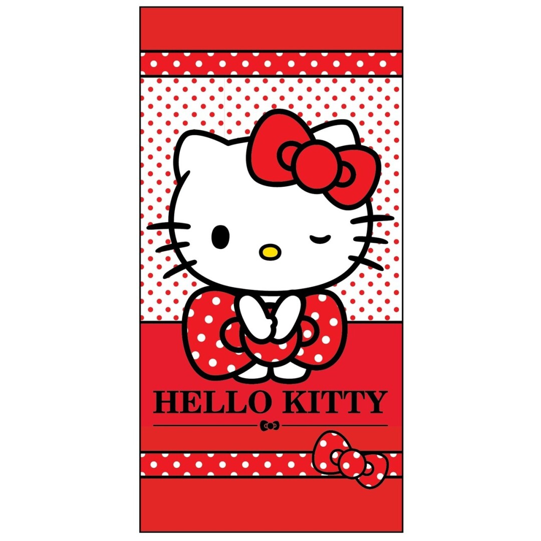 New Import Toalla Playa o Piscina Microfibra Hello Kitty 140x70cm 