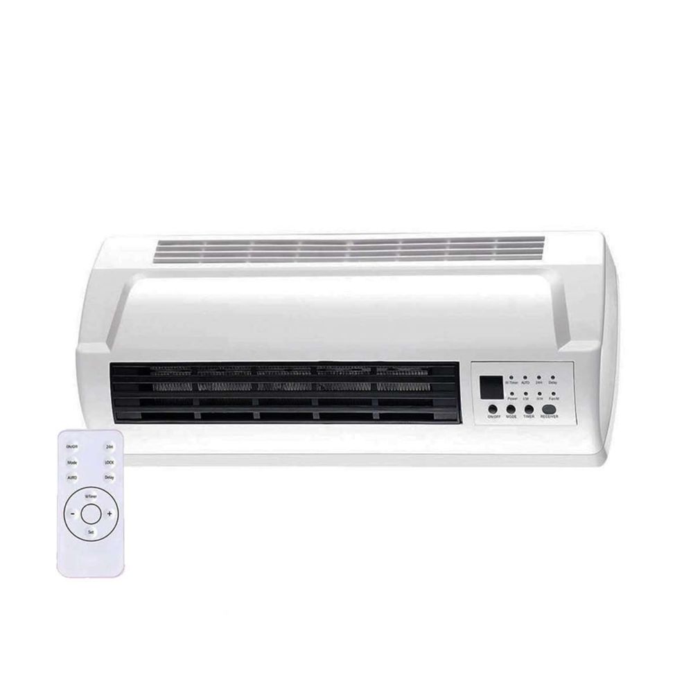Klack Calefactor eléc. mural  1000 - 2000w | temporizador 24/7 | mando | bajo consumo | ptc cerámico