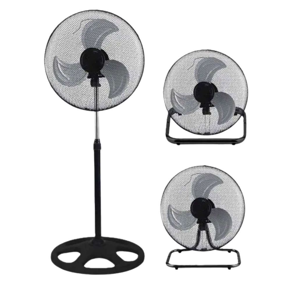 Klack Ventilador 3 en 1  - 18 | de pie, pared o suelo | silencioso, 3 vel. y altura ajust.