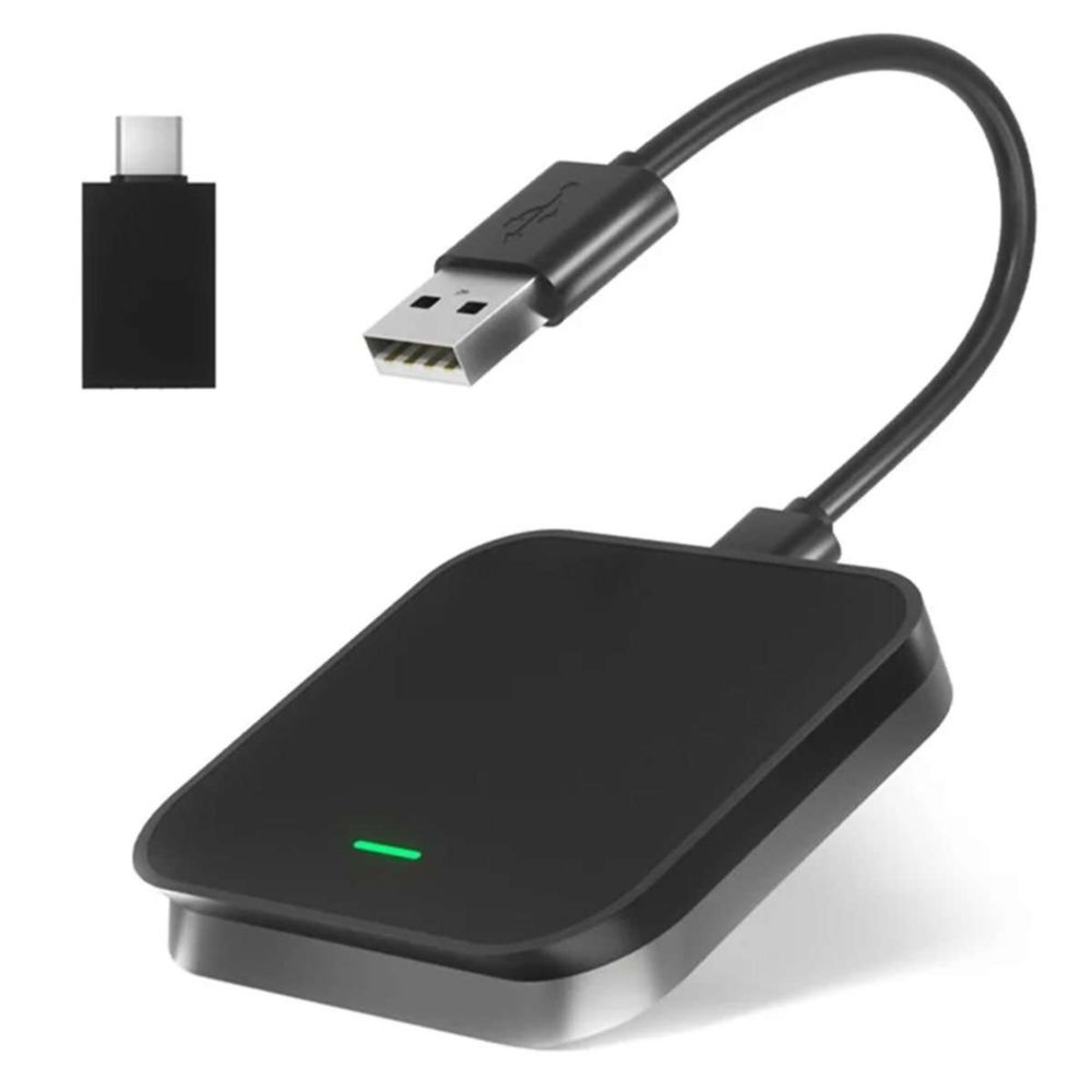 Klack Adaptador inalám. p/ carplay y android auto - conexión a la pantalla inteligente de tu coche sin cables, auto.