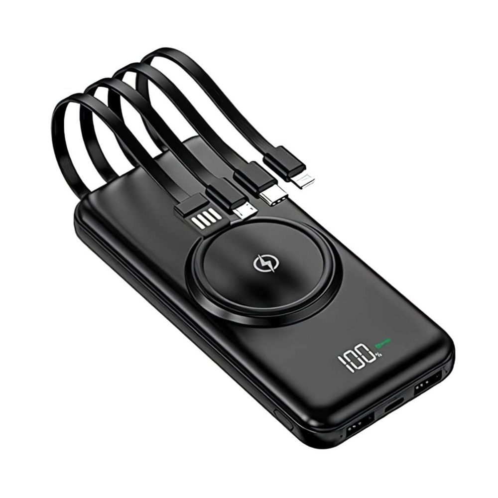 Klack Batería externa 10.000 mah universal powerbank  + qi carga inalám. (4 conexiones incorporadas)