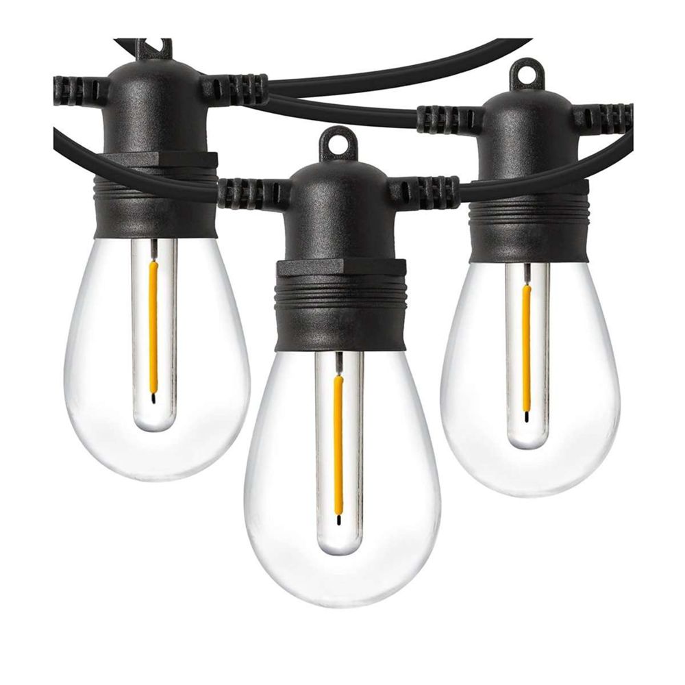 Klack Guirnalda de led vintage decorativas de exterior/interior de 5 metros y conexión a enchufe de pared de 3 metros