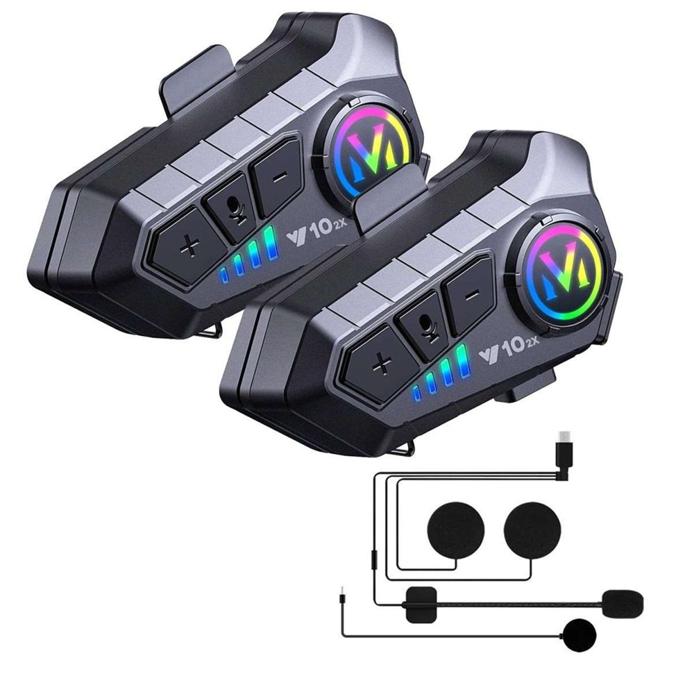 Klack Auricular intercomunicador para moto y10 - comunicación bt 5.3, resistencia ipx6 y sonido hi - fi - 2 unidades