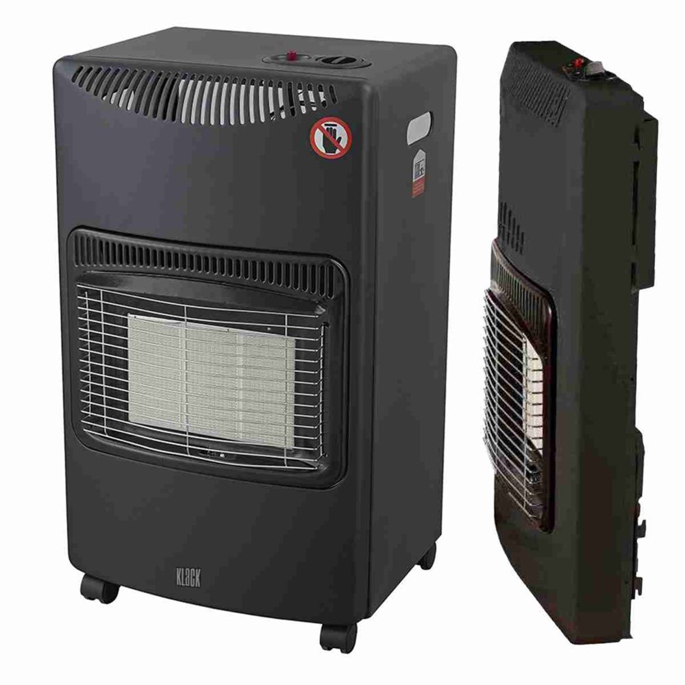 Klack Estufa de gas cerámica plegable  - sistema ods - 4.2kw - con asas y ruedas
