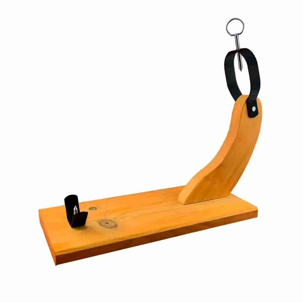 Klack Jamonero de madera - soporte p/ pata y paleta de jamón serrano e ibérico agarres metálicos - fácil montaje - 24