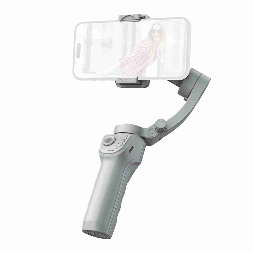 Klack Estabilizador de gimbal m01 de 3 ejes luz de relleno - estabilizador de mano anti vibraciones p/ smartphone