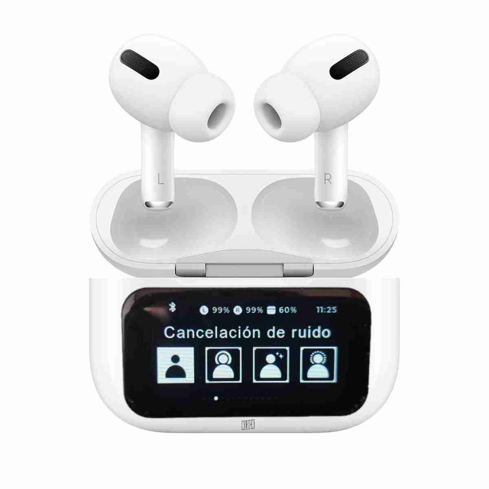 Klack Auriculares bt i200000 con cancelación de ruido real (anc) y pantalla táctil inteligente para un control total