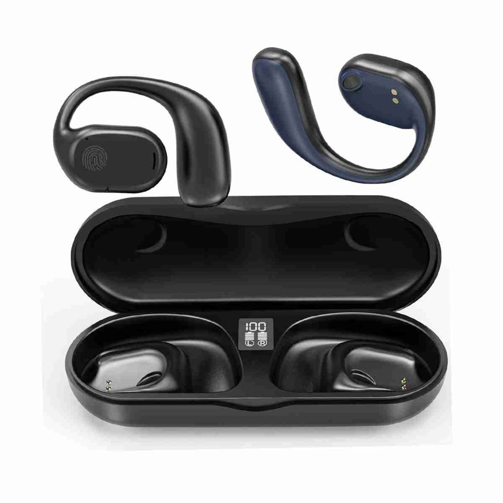 Klack Auriculares bt 5.3 por conducción osea funda de carga - 12 horas - impermeables - inalámbricos p/ iphone