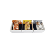 miniatura Oro, Plata y Cobre laminados en botellita
