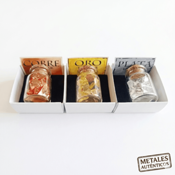 miniatura COLECCIONABLE ORO PLATA COBRE LAMINAR CAJITA 4X4