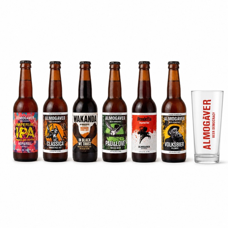 Pack Almogàver 6 Cervezas + Vaso