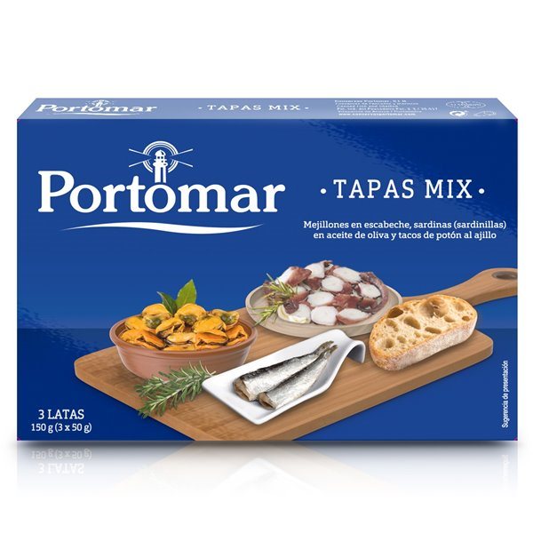 Portomar TAPAS MIX (MEJILLON+POTON) RR-50 PACK3