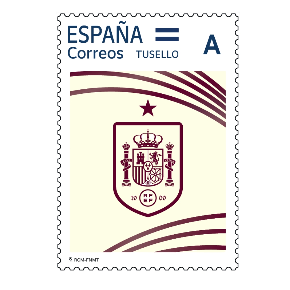 tusello España escudo blanco crema Mundial 2026 sello estrella