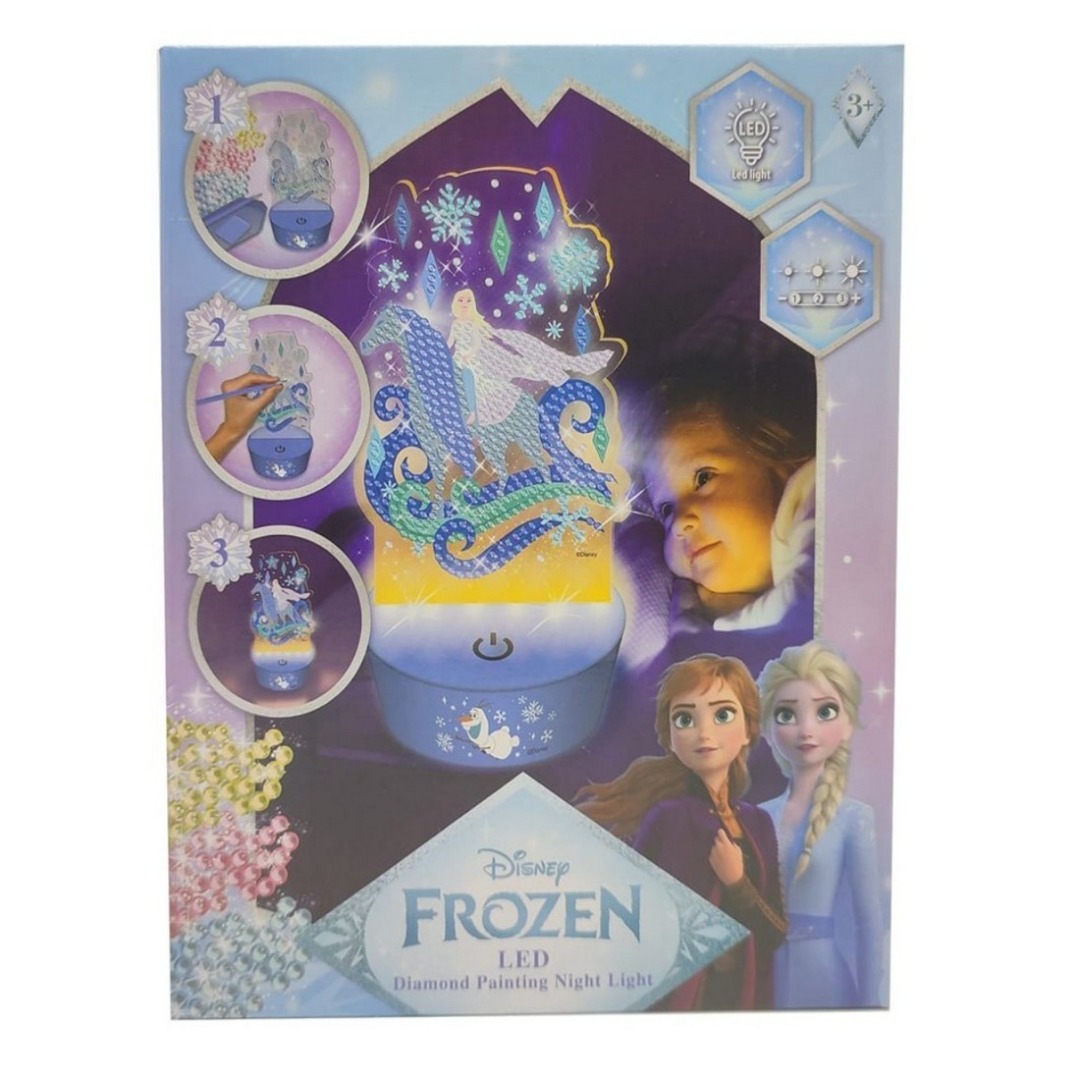 Lámpara Pinta con Diamantes Luz Led Disney Frozen Elsa - 20cm 3 Intensidades