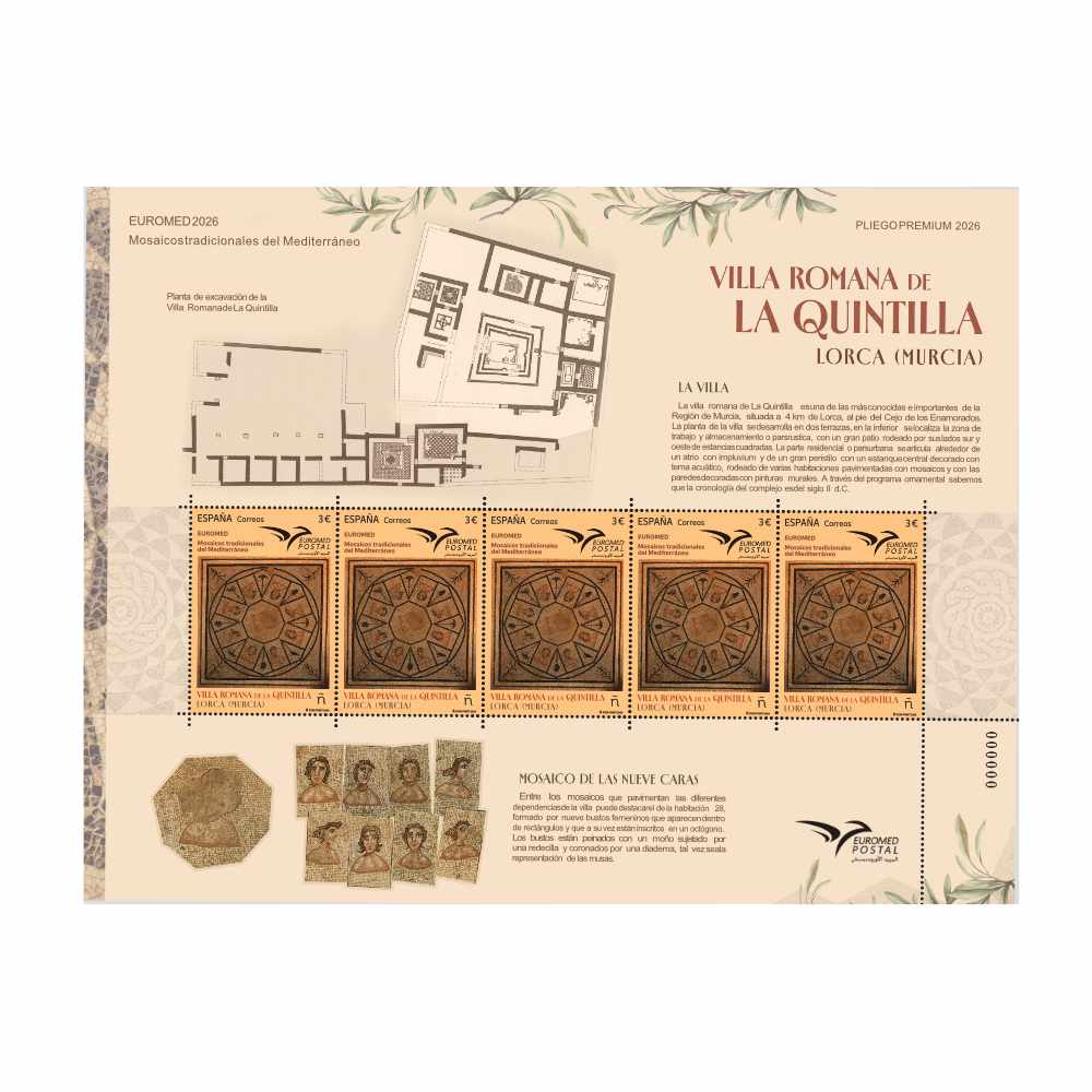 Mosaicos tradicionales del Mediterráneo. Villa romana de la Quintilla. Lorca (Murcia) | Pliego Premium