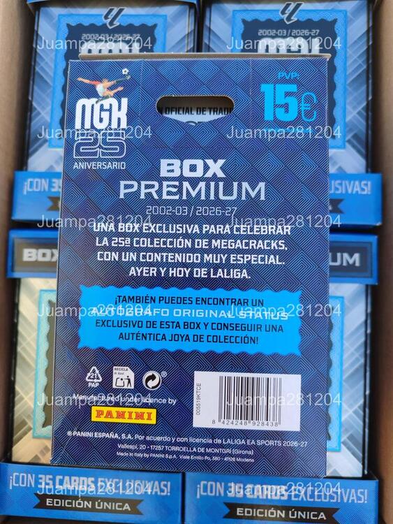 Box Premium 25 aniversario 2026-27 Megacracks Panini la Liga 26/27 Edición Única